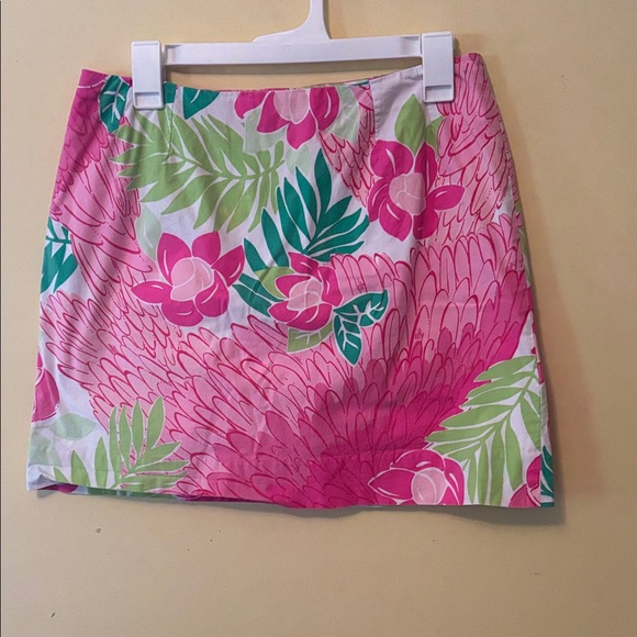 Lilly Pulitzer Pink and Green Floral Pencil Skirt - Picture 1 of 3